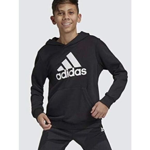 NEW adidas Boys XL (14/16) Unisex Kid's Must Haves Badge of Sport Hooded Sweatsh - Picture 1 of 9